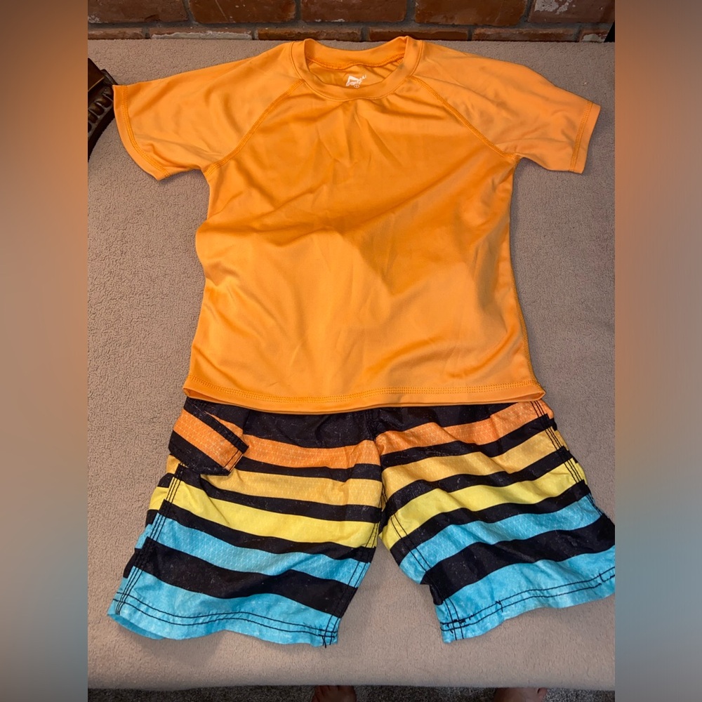 Boys Kanu Surf Kids Swim Set - Orange and Multicolor